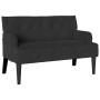 Banco Chesterfield Negro 112 x 65.5 x 75 cm Terciopelo en Bancos | Comprar online en Foro24