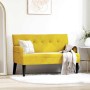 Banco Chesterfield Amarillo 112 x 65.5 x 75 cm Terciopelo en Bancos | Comprar online en Foro24