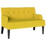Banco Chesterfield Amarillo 112 x 65.5 x 75 cm Terciopelo en Bancos | Comprar online en Foro24