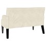 Banco Chesterfield Crema 112 x 65.5 x 75 cm Terciopelo en Bancos | Comprar online en Foro24