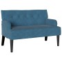 Banco Chesterfield Azul 112 x 65.5 x 75 cm Terciopelo en Bancos | Comprar online en Foro24