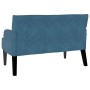 Banco Chesterfield Azul 112 x 65.5 x 75 cm Terciopelo en Bancos | Comprar online en Foro24