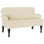 Banco Chesterfield Crema 119.5 x 64.5 x 75 cm Cuero sintético en Bancos | Comprar online en Foro24