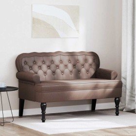 Banco Chesterfield Marrón 119.5 x 64.5 x 75 cm Cuero sintético en Bancos | Comprar online en Foro24