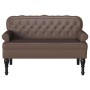 Banco Chesterfield Marrón 119.5 x 64.5 x 75 cm Cuero sintético en Bancos | Comprar online en Foro24
