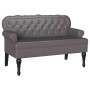 Banco Chesterfield Gris 119.5 x 64.5 x 75 cm Cuero sintético en Bancos | Comprar online en Foro24
