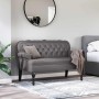 Banco Chesterfield Gris 119.5 x 64.5 x 75 cm Cuero sintético en Bancos | Comprar online en Foro24