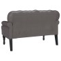 Banco Chesterfield Gris 119.5 x 64.5 x 75 cm Cuero sintético en Bancos | Comprar online en Foro24