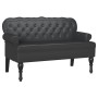 Banco Chesterfield Negro 119.5 x 64.5 x 75 cm Cuero sintético en Bancos | Comprar online en Foro24