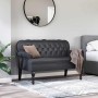 Banco Chesterfield Negro 119.5 x 64.5 x 75 cm Cuero sintético en Bancos | Comprar online en Foro24