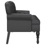 Banco Chesterfield Negro 119.5 x 64.5 x 75 cm Cuero sintético en Bancos | Comprar online en Foro24