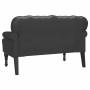 Banco Chesterfield Negro 119.5 x 64.5 x 75 cm Cuero sintético en Bancos | Comprar online en Foro24