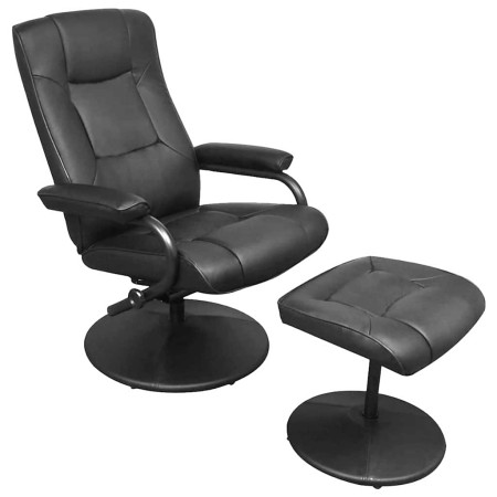 Sillón reclinable Negro 66,5 x 75 x 99 cm Cuero sintético en Sillones | Comprar online en Foro24
