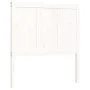 Single bed frame with white solid wood headboard by , Beds and slatted bases - Ref: Foro24-3192582, Price: 128,25 €, Discount: %