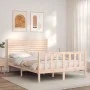 Bettgestell mit Massivholzkopfteil 140x190 cm von , Betten und Lattenroste - Ref: Foro24-3193186, Preis: 160,41 €, Rabatt: %