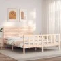 Estructura de cama con cabecero madera maciza 160x200 cm de , Camas y somieres - Ref: Foro24-3193216, Precio: 156,44 €, Descu...