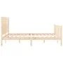 Estructura de cama con cabecero madera maciza 160x200 cm de , Camas y somieres - Ref: Foro24-3193216, Precio: 156,44 €, Descu...
