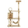 Katzenkratzbaum mit Sisalpfosten 140 cm Fußabdrücke beige von vidaXL, Katzenmöbel - Ref: Foro24-170586, Preis: 80,90 €, Rabat...