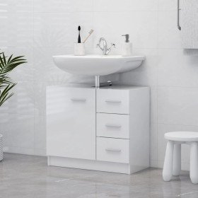 Armario para lavabo madera contrachapada blanco 63x30x54 cm en Muebles de baño | Comprar online en Foro24