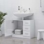 Armario para lavabo madera contrachapada blanco 63x30x54 cm en Muebles de baño | Comprar online en Foro24