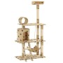 Katzenkratzbaum mit Sisalpfosten 140 cm Fußabdrücke beige von vidaXL, Katzenmöbel - Ref: Foro24-170586, Preis: 80,90 €, Rabat...