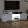 Mueble de TV con luces LED blanco brillante 140x40x36 cm en Muebles TV | Comprar online en Foro24