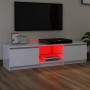 Mueble de TV con luces LED blanco brillante 140x40x36 cm en Muebles TV | Comprar online en Foro24