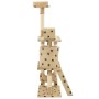 Katzenkratzbaum mit Sisalpfosten 140 cm Fußabdrücke beige von vidaXL, Katzenmöbel - Ref: Foro24-170586, Preis: 80,90 €, Rabat...