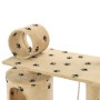 Katzenkratzbaum mit Sisalpfosten 140 cm Fußabdrücke beige von vidaXL, Katzenmöbel - Ref: Foro24-170586, Preis: 80,90 €, Rabat...