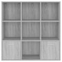 Estantería color gris Sonoma 98x30x98 cm en Librerías y estanterías | Comprar online en Foro24