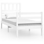 Estructura de cama individual madera maciza blanco 75x190 cm de , Camas y somieres - Ref: Foro24-3101049, Precio: 111,82 €, D...
