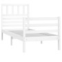 Estructura de cama individual madera maciza blanco 75x190 cm de , Camas y somieres - Ref: Foro24-3101049, Precio: 111,82 €, D...