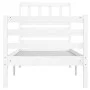 Estructura de cama individual madera maciza blanco 75x190 cm de , Camas y somieres - Ref: Foro24-3101049, Precio: 115,42 €, D...