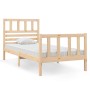 Kleines Einzelbettgestell aus Massivholz 75x190 cm von , Betten und Lattenroste - Ref: Foro24-3101113, Preis: 93,06 €, Rabatt: %