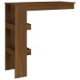 Mesa de bar de pared contrachapada roble marrón 102x45x103,5cm en Mesas de cocina y de comedor | Comprar online en Foro24