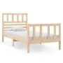 Small solid wood single bed frame 75x190 cm by , Beds and slatted bases - Ref: Foro24-3101113, Price: 90,59 €, Discount: %