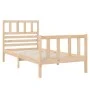 Small solid wood single bed frame 75x190 cm by , Beds and slatted bases - Ref: Foro24-3101113, Price: 90,59 €, Discount: %