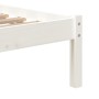 Estructura de cama individual madera maciza blanco 75x190 cm