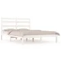 Solid white pine wood bed frame 120x190 cm by , Beds and slatted bases - Ref: Foro24-3103619, Price: 117,06 €, Discount: %