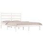 Massives Bettgestell aus weißem Kiefernholz, 120 x 190 cm von , Betten und Lattenroste - Ref: Foro24-3103619, Preis: 118,70 €...