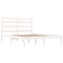 Massives Bettgestell aus weißem Kiefernholz, 120 x 190 cm von , Betten und Lattenroste - Ref: Foro24-3103619, Preis: 118,70 €...