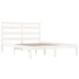 Solid white pine wood bed frame 120x190 cm by , Beds and slatted bases - Ref: Foro24-3103619, Price: 117,06 €, Discount: %