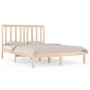 Solid pine wood bed frame 135x190 cm by , Beds and slatted bases - Ref: Foro24-3103818, Price: 135,77 €, Discount: %