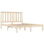 Solid pine wood bed frame 135x190 cm by , Beds and slatted bases - Ref: Foro24-3103818, Price: 131,76 €, Discount: %