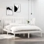 Small double bed frame white solid wood 120x190cm by , Beds and slatted bases - Ref: Foro24-3104034, Price: 124,10 €, Discoun...