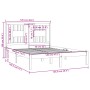 Kleines Doppelbettgestell aus weißem Massivholz, 120 x 190 cm von , Betten und Lattenroste - Ref: Foro24-3104034, Preis: 125,...