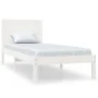 Solid white pine wood bed frame 100x200 cm by , Beds and slatted bases - Ref: Foro24-3104144, Price: 117,24 €, Discount: %