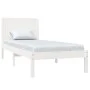 Solid white pine wood bed frame 100x200 cm by , Beds and slatted bases - Ref: Foro24-3104144, Price: 117,24 €, Discount: %