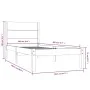 Massives Bettgestell aus weißem Kiefernholz, 100 x 200 cm von , Betten und Lattenroste - Ref: Foro24-3104144, Preis: 117,24 €...