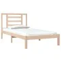 Solid pine wood bed frame 90x190 cm by , Beds and slatted bases - Ref: Foro24-3104313, Price: 80,36 €, Discount: %